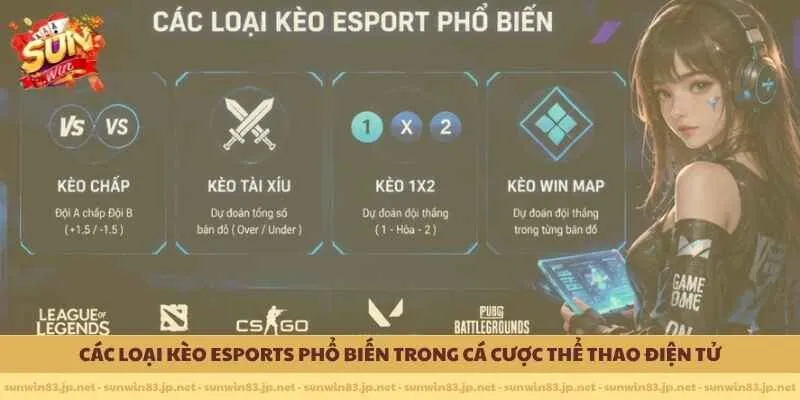 Các loại kèo Esports phổ biến trong cá cược thể thao điện tử