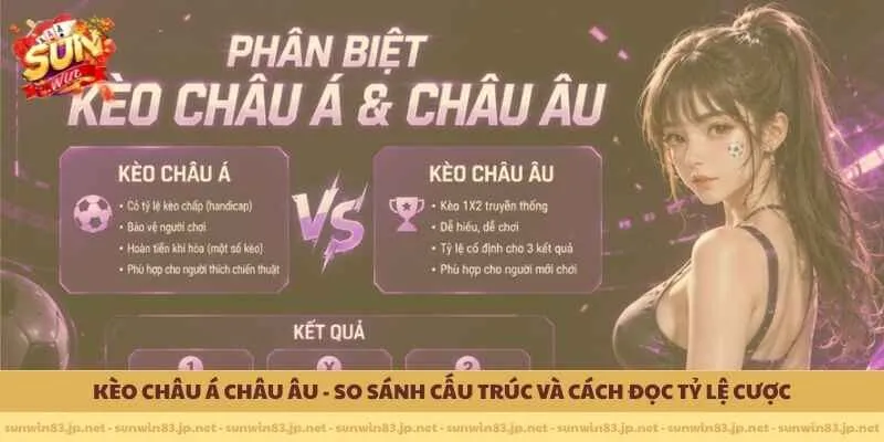      Kèo châu Á châu Âu - So sánh cấu trúc và cách đọc tỷ lệ cược 
