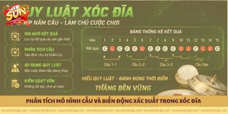             Phân tích mô hình cầu và biến động xác suất trong xóc đĩa 